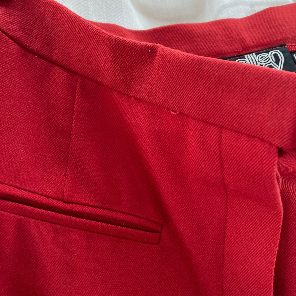 Ellen Tracy Red Wool Blend Button Front Midi Skir… - image 8